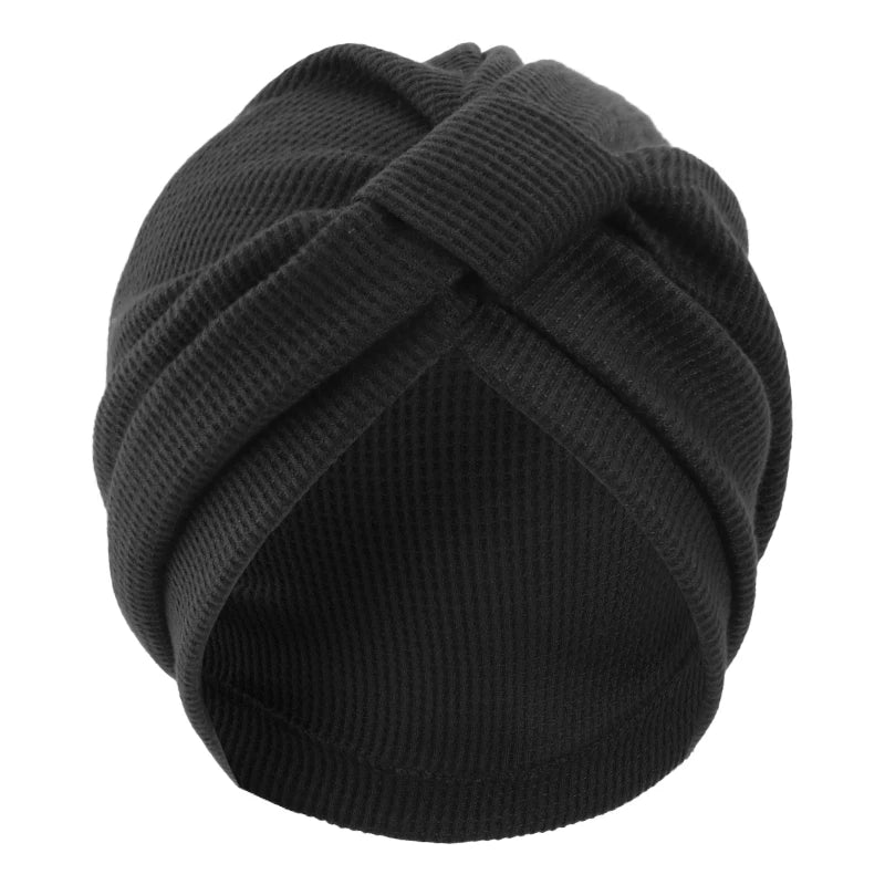 Women's breathable cotton thick waffle headscarf