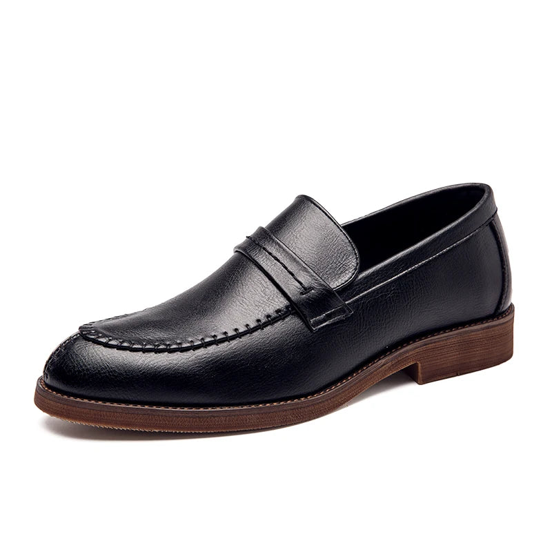 Men's Loafers Business Dress Leather Shoes Men's