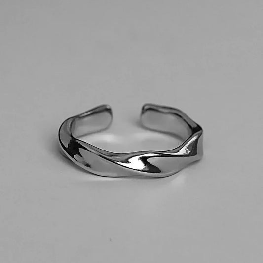 Rings For Men Women Metal Twist Simple Open Adjustable Finger Ring