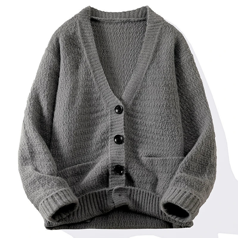 Casual Button Knit Cardigan Top Coat Streetwear Sweatshirt