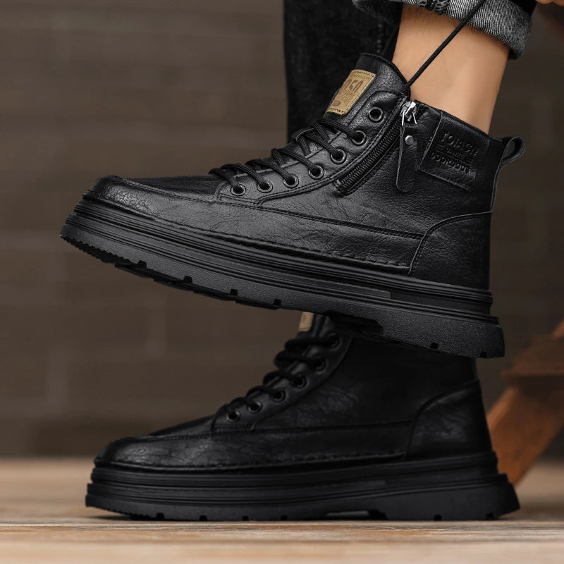 Men's high top boots  lightweight outdoor sports leisure workwear boots