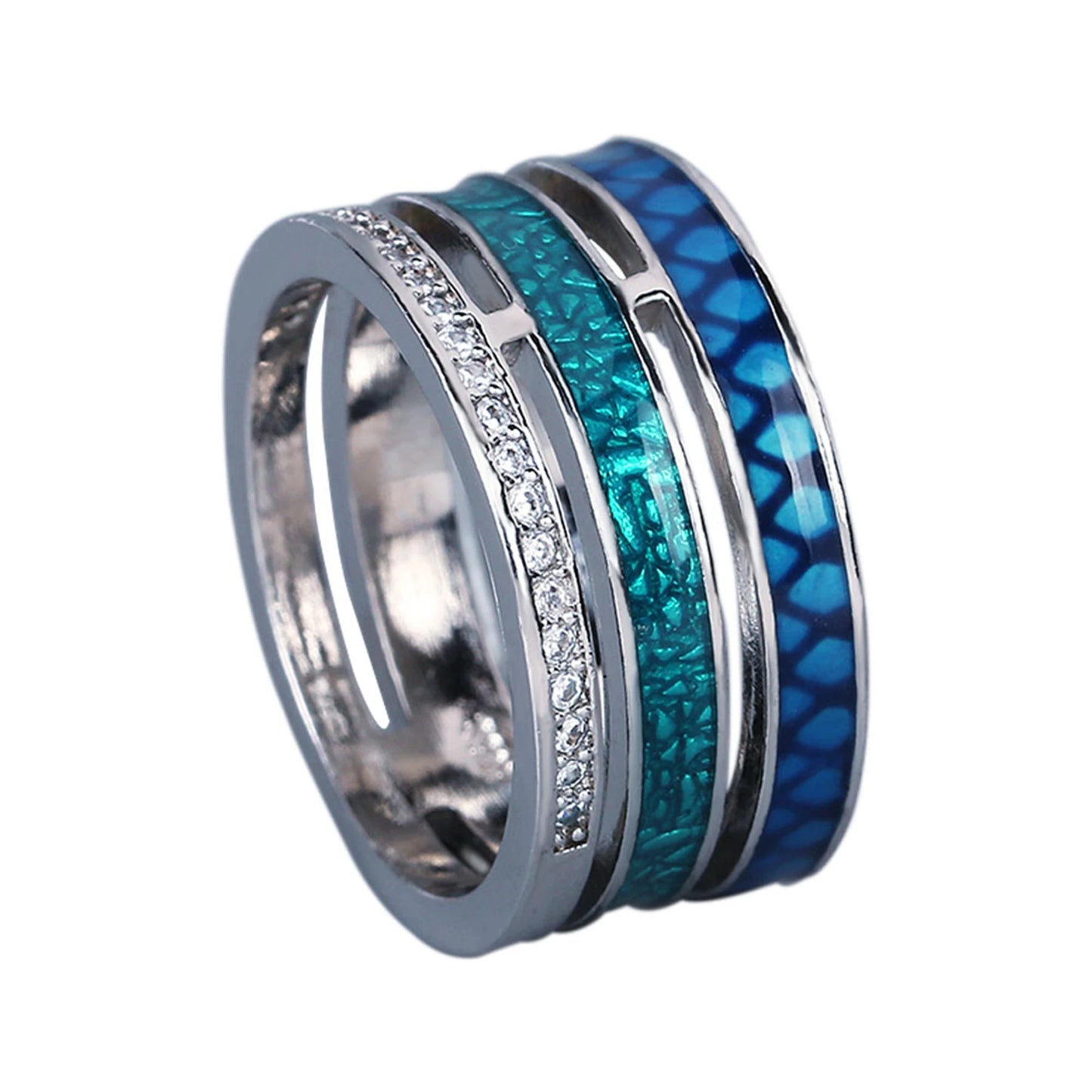 Micro Inlaid Zircon Simple Ring Necklace Earrings