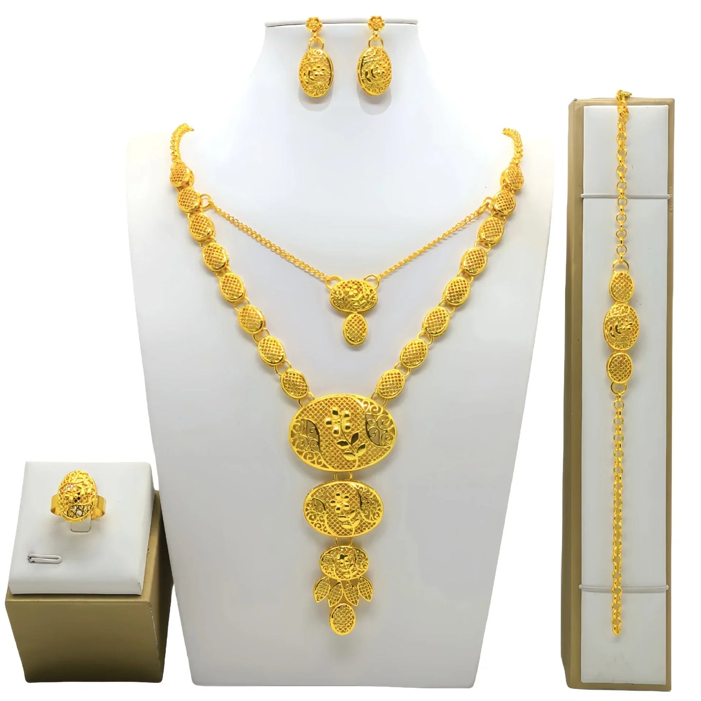 Flower Design Luxury Color Women's Jewelry Set