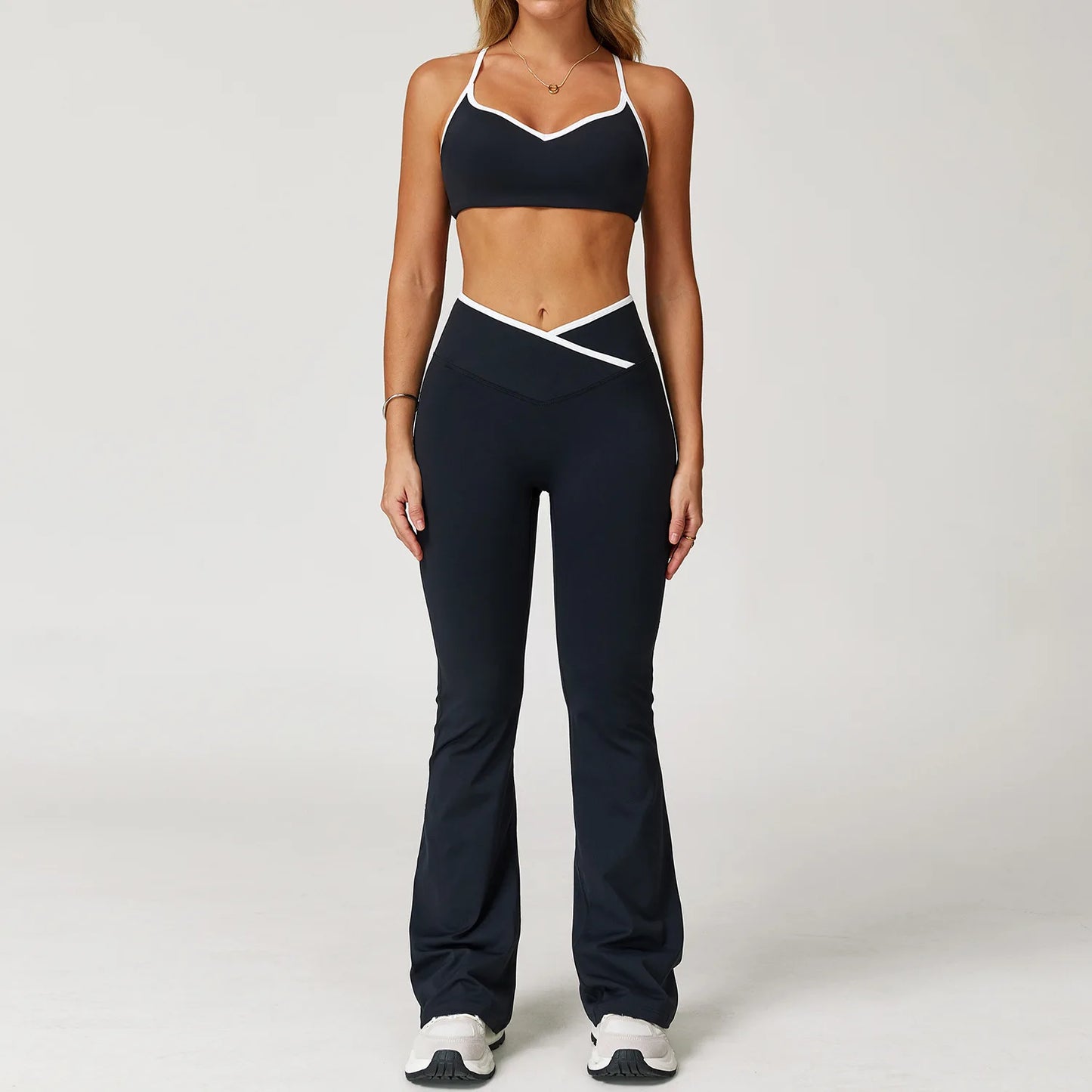 Women's Yoga Set 2 Pieces Workout Tracksuit Sportswear Gym Clothing