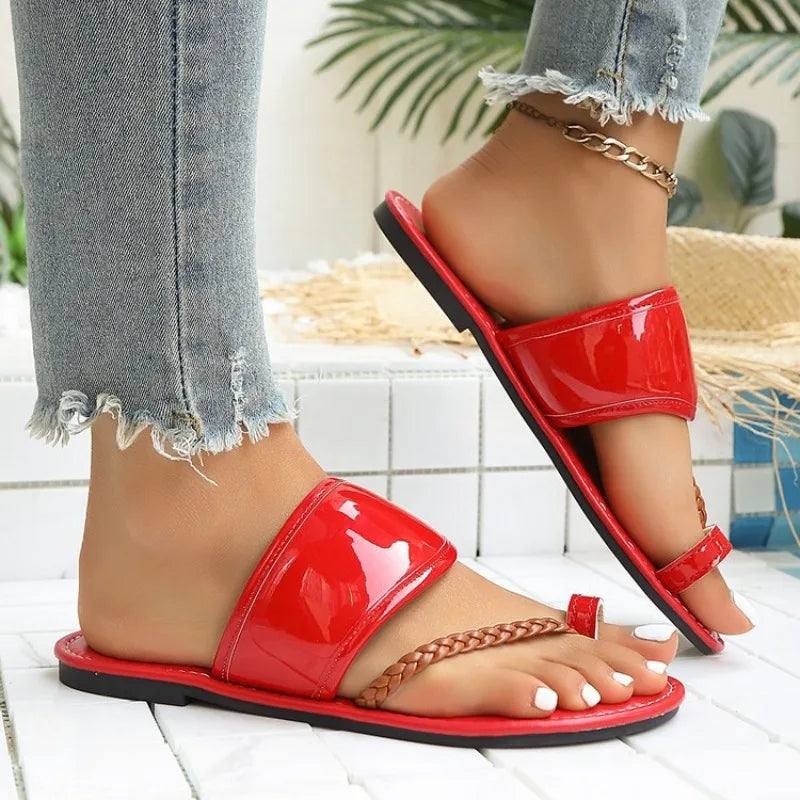 Women Slippers  Casual Beach Flat Slip on Flip FlopSandals