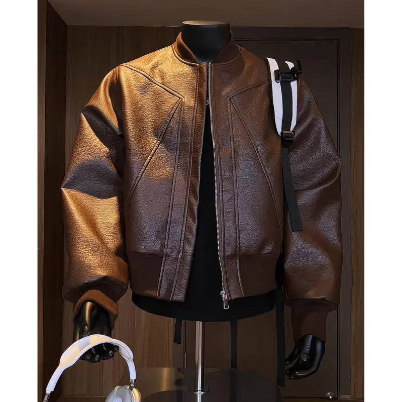 Men Coats Faux Leather Jackets