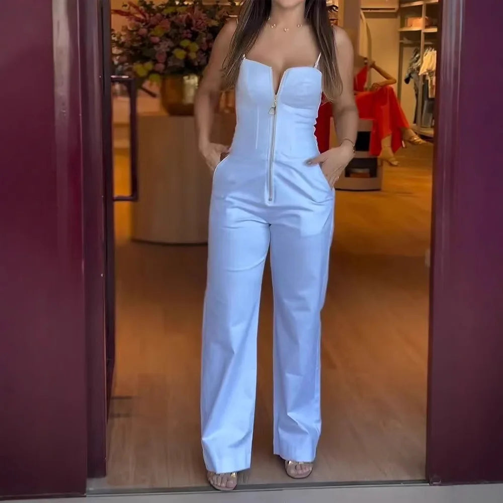 Women's Fashionable High-waist Jumpsuit
