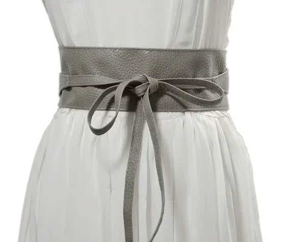 Women Belt for Dress Leather Bowknot Wide Belts