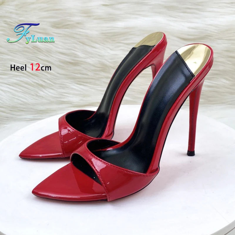 High Heels For Women's Slides Pointed Toe Sandals