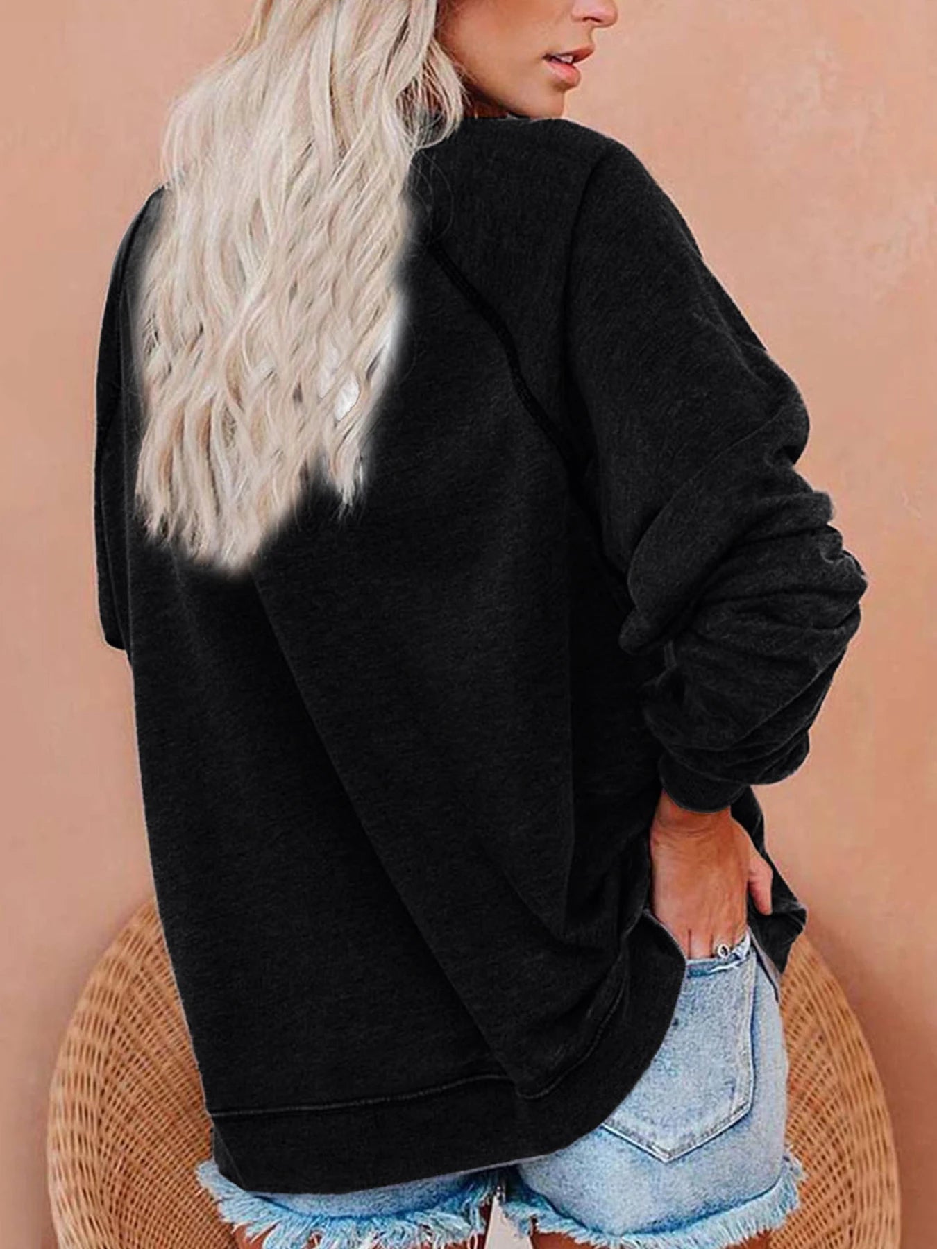 Women Sweatshirt Long Sleeve Casual Crew Neck Top