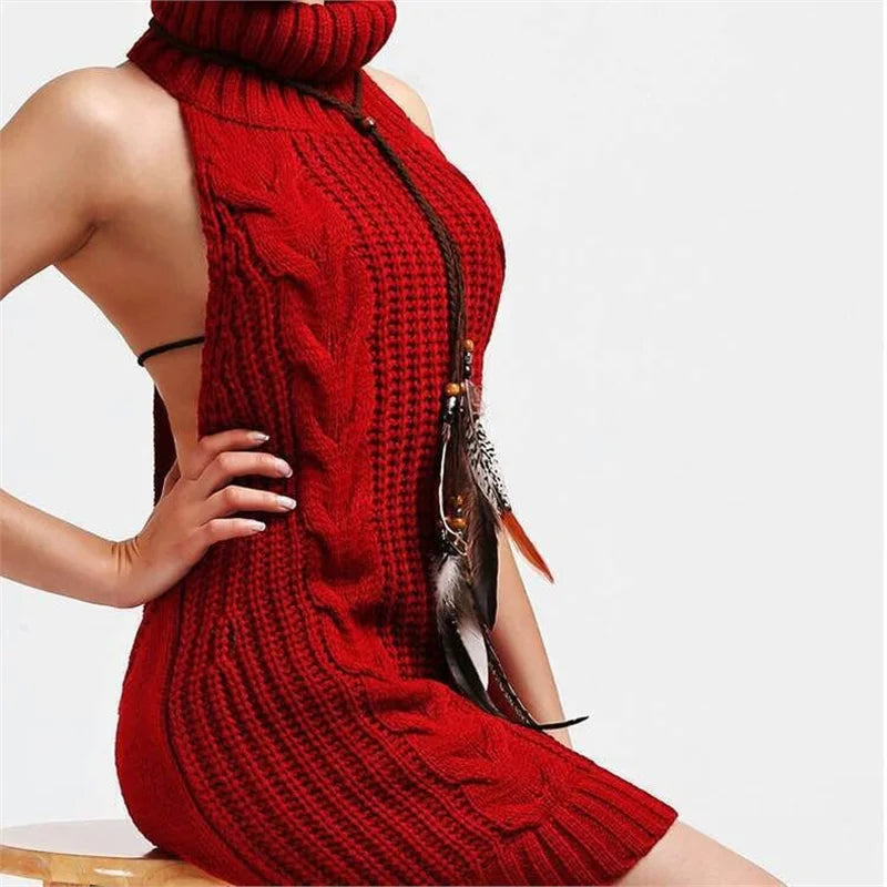 Sexy shoulder And Bra Exposure Cosplay Women's Knitwear