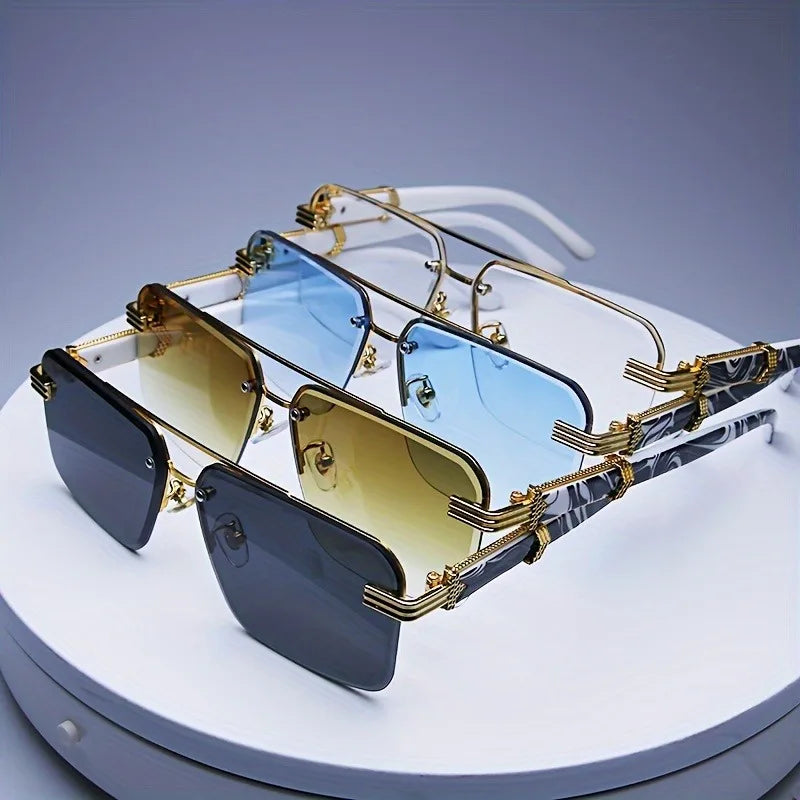 Fashion Rimless Sunglasses Men Women Populare Frameless Sun Glasses