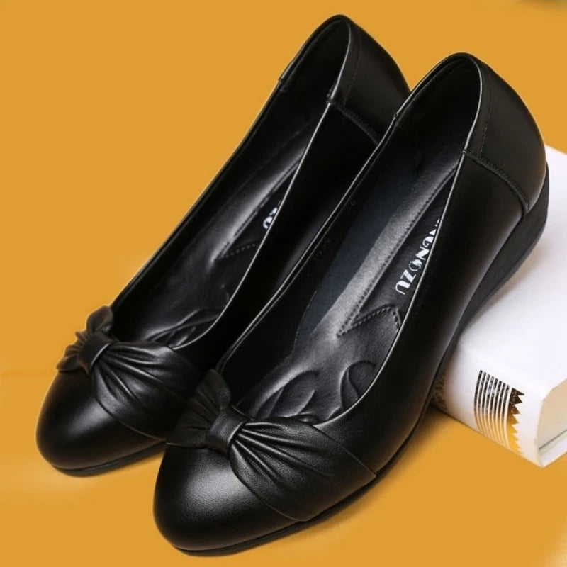 Women Flats Shoes Casual Light Comfortable Patent Leather  Outdoor Loafers