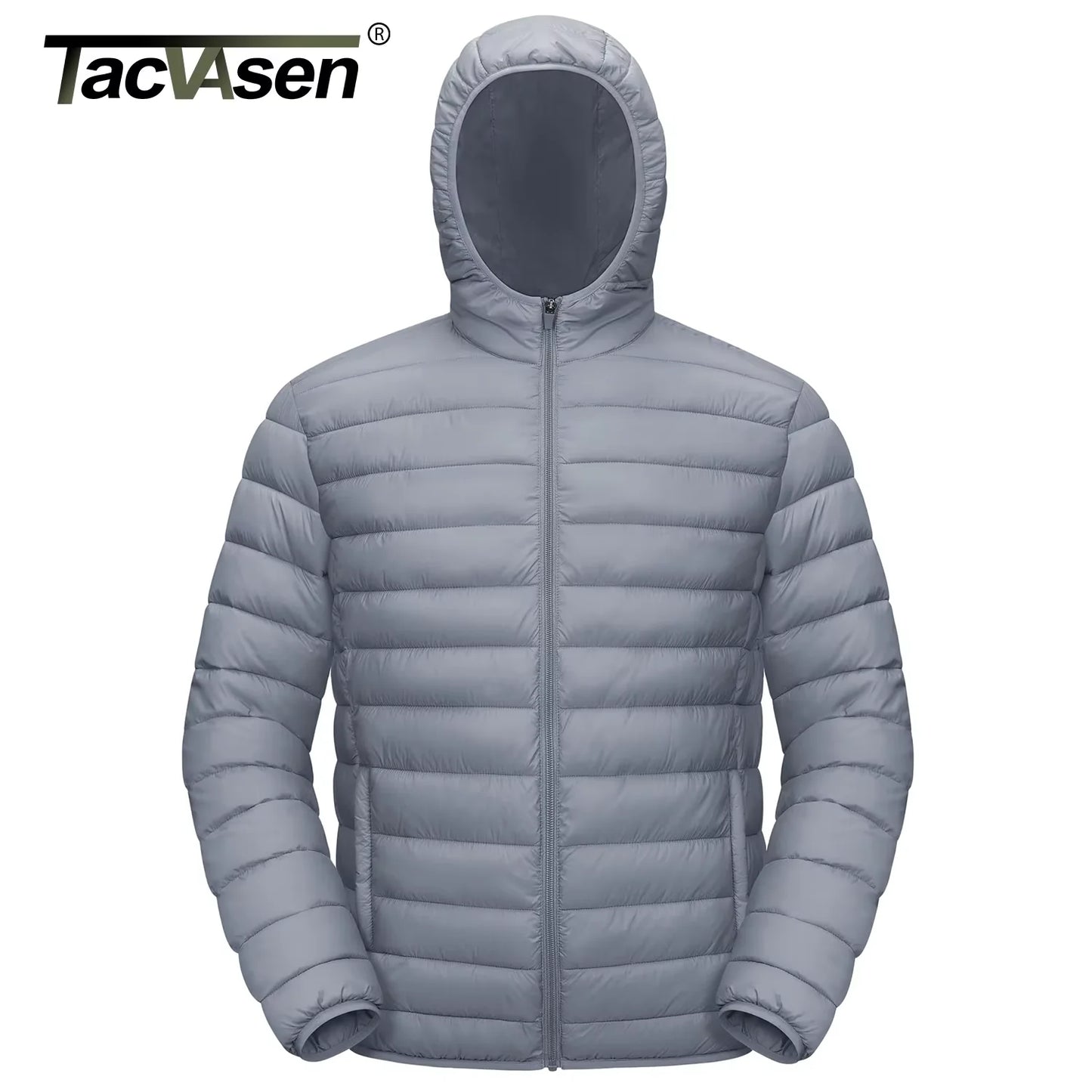 TACVASEN Lightweight Puffer Jackets Mens Water-Repellent Hooded Quilted Jacket
