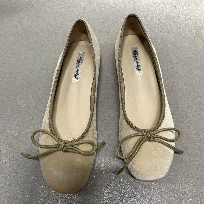 Fashion Silk Women Ballet Flats Shoes