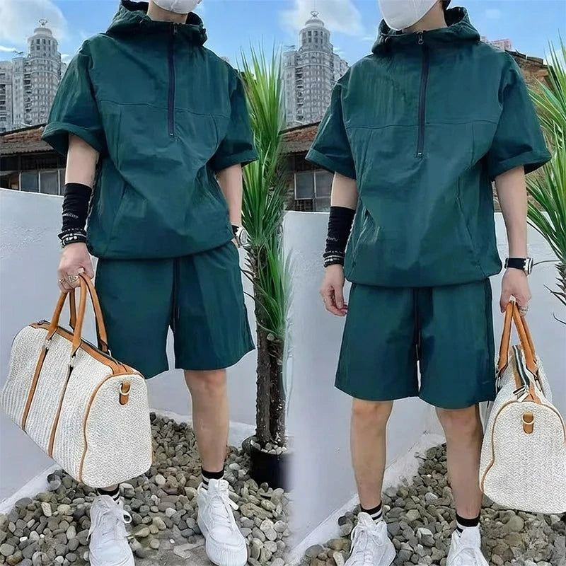 Matching Sets Summer  Sports Cargo Style Pulllover
