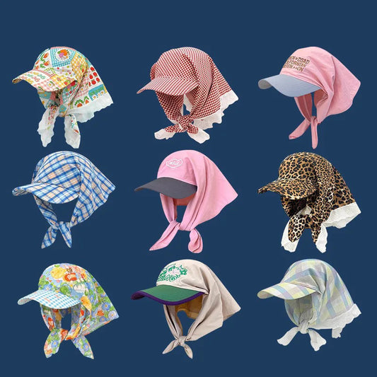Korean Style Headscarf Hat for Women /Men Triangular Scarf