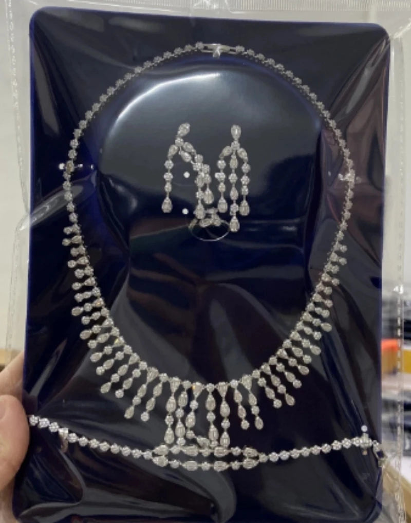 Cubic Zirconia Bridal Wedding Jewelry Set