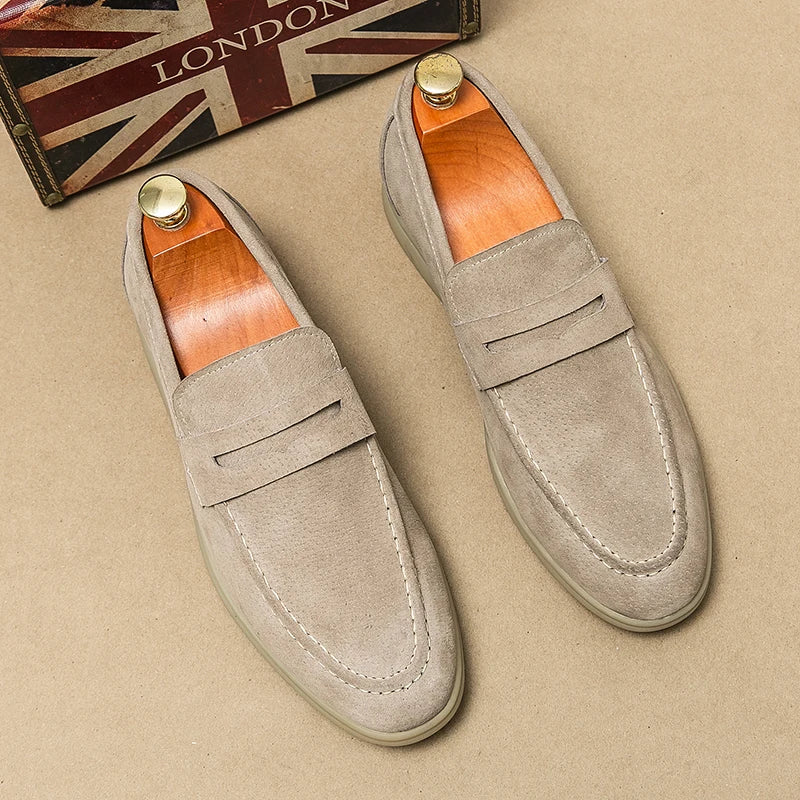 Men's Loafers  Massage Soles  Leather Casual Shoes