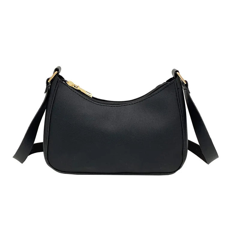 Shoulder  Underarm Bag Retro Solid Color PU Leather Shoulder Underarm Bags