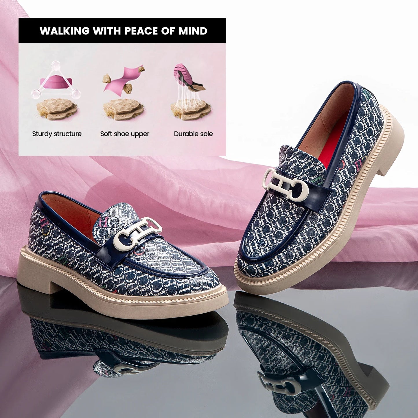 Men's and women's casual leather shoes