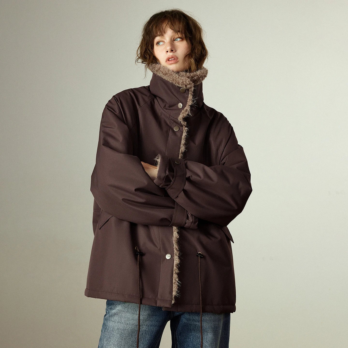 Cashmere-like Thickened Warm Plush Cotton Coats