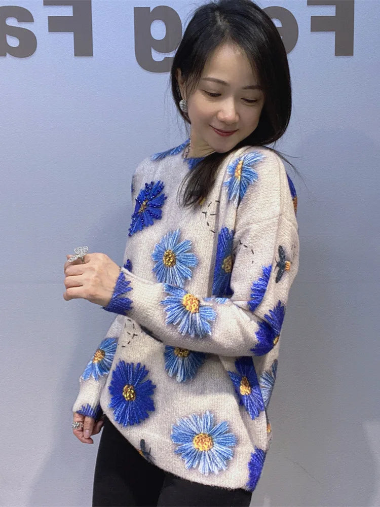 N High-end Diamonds Sweater Women's Knitwear
