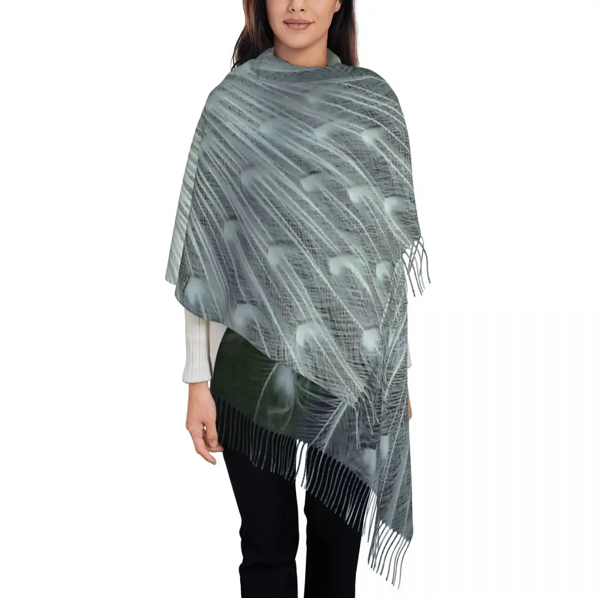 Customized Ladies Long Peacock scarves