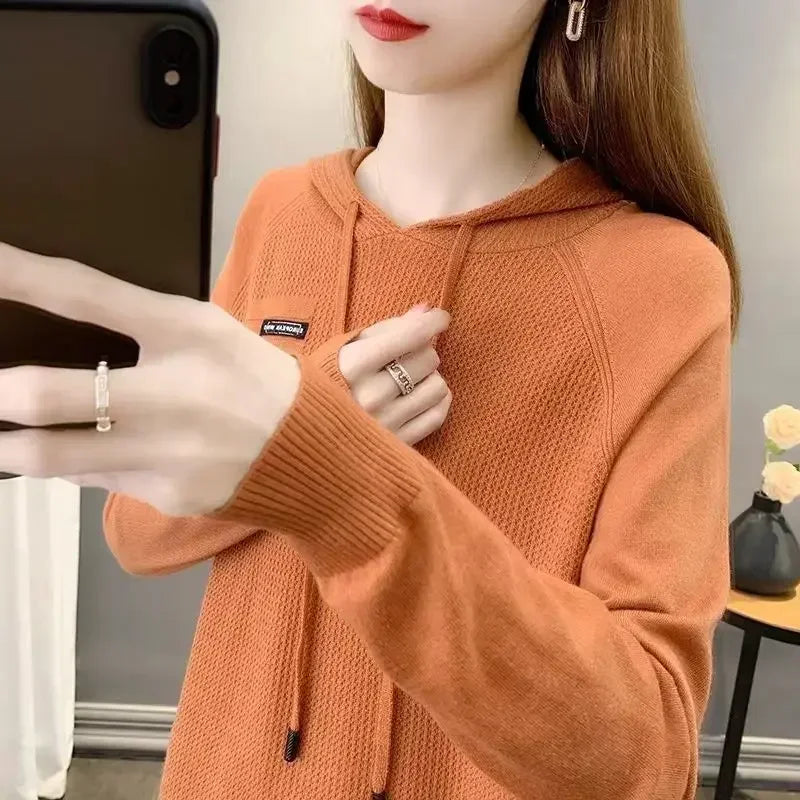 Women's Hooded Sweatshirts Loose Plain Hoodies