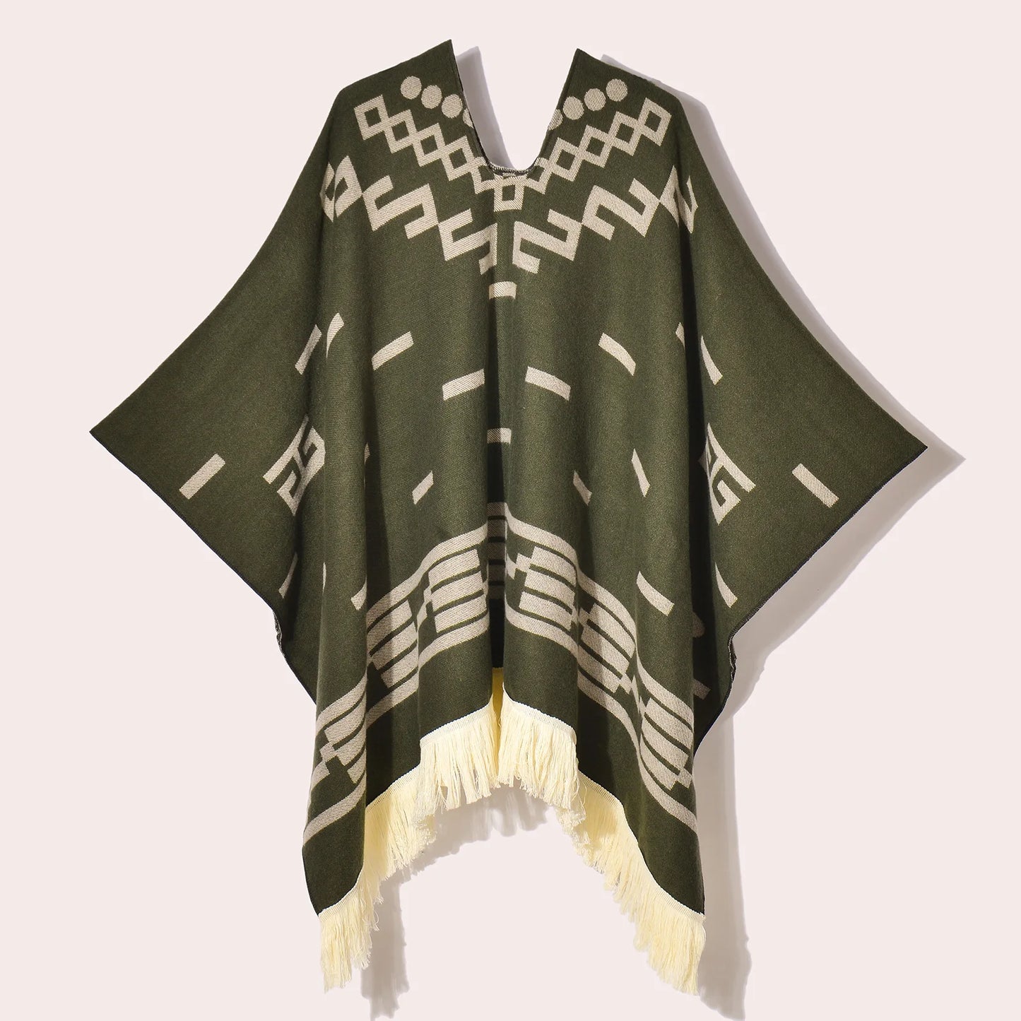 Men's Cape Fashionable Knitted Fringed Pullover