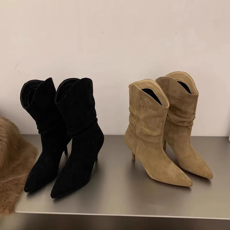 High Heels Women Boots Designer Goth Ankle Boots Shoes Women Autumn
