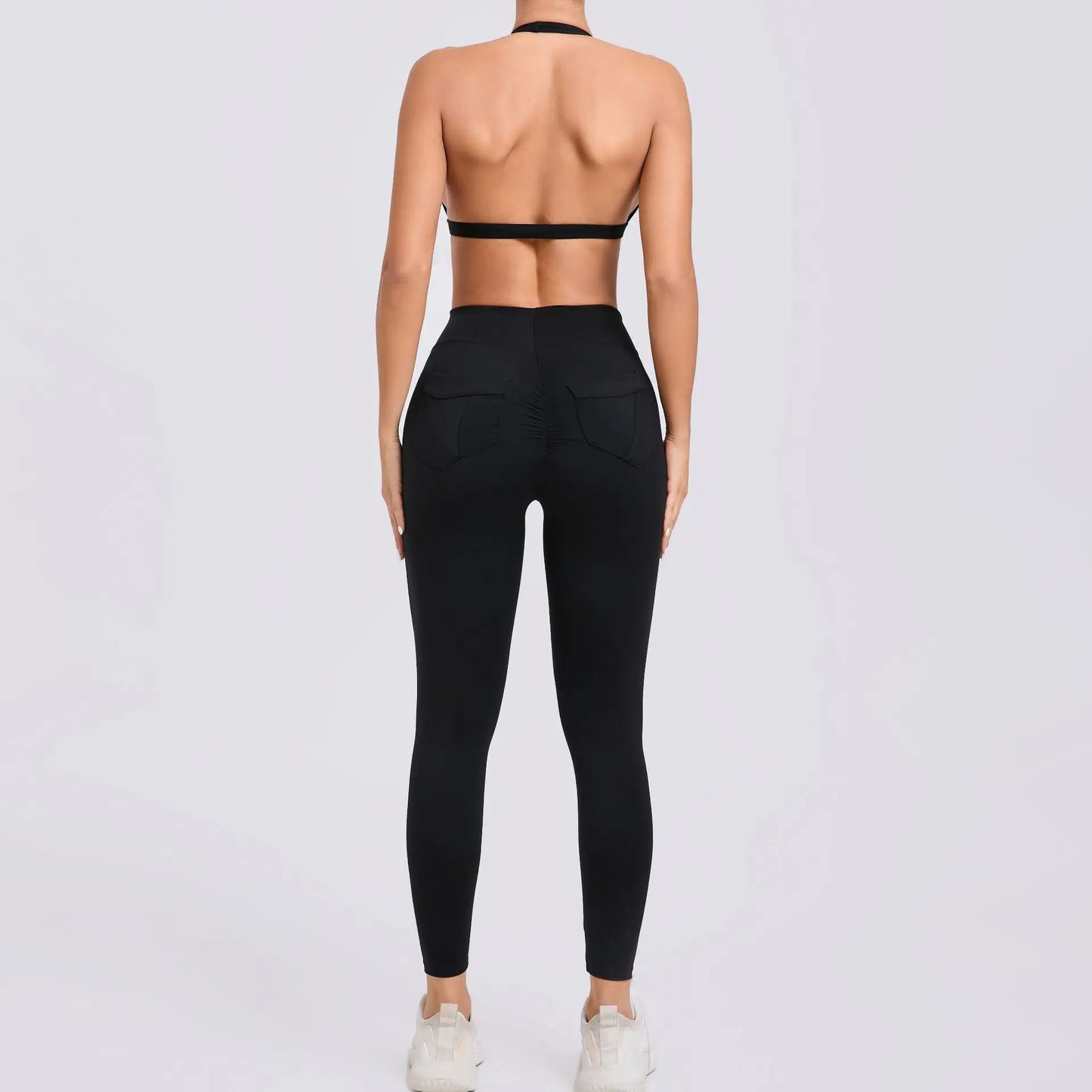 Workout Set for Women Yoga Outfit Seamless Sports Bra High Waist Gym Leggings