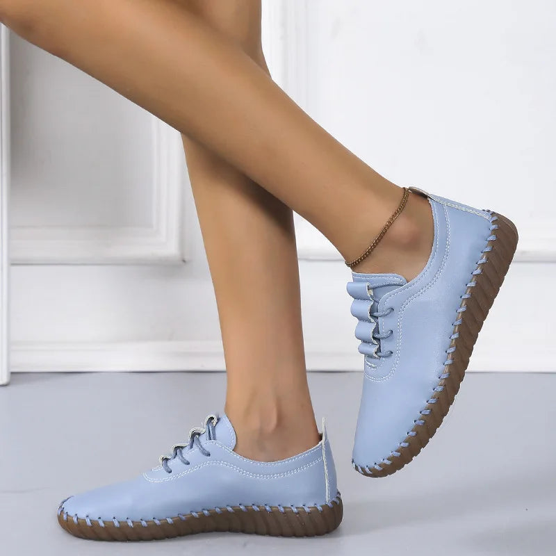 Flat Shoes for Women Handmade Sewin Women Sneakers  Casual