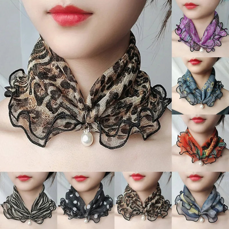 Fashion Scarves for Women Print Satin Silk Scarf