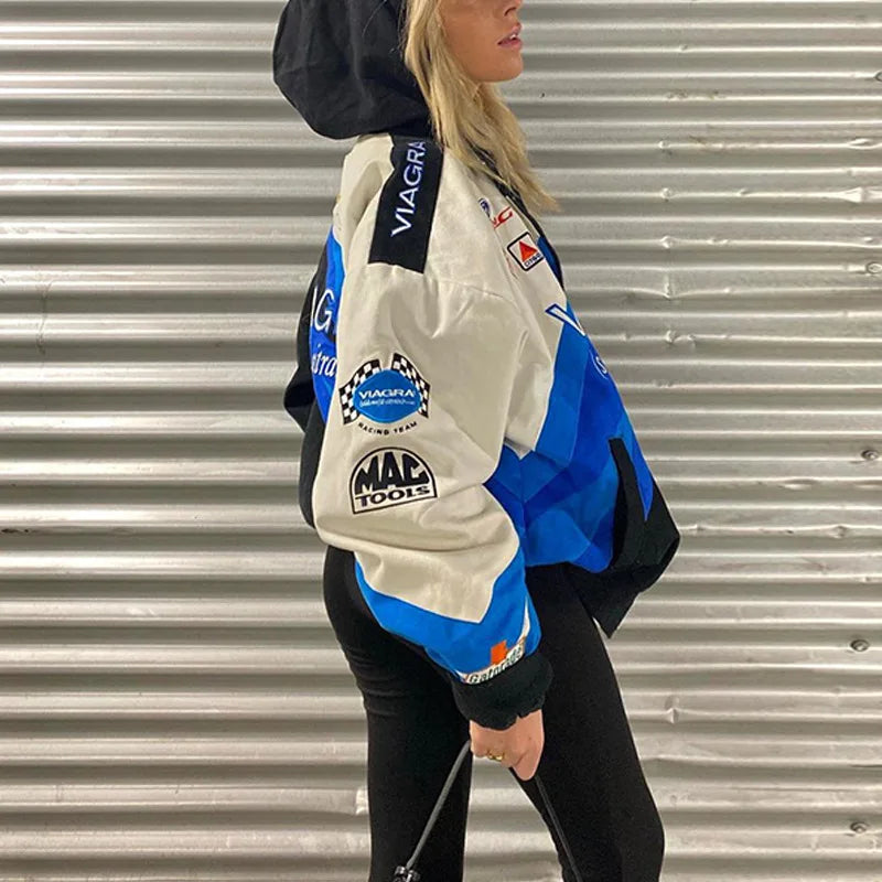 Women Bomber Jacket Sportswear Motorcycle Jacket