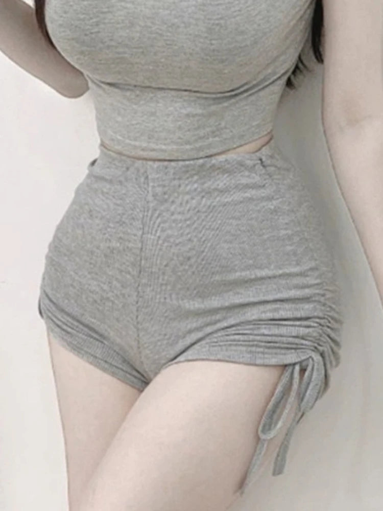 Soft Skinny High Waist Casual Femme Short Trousers