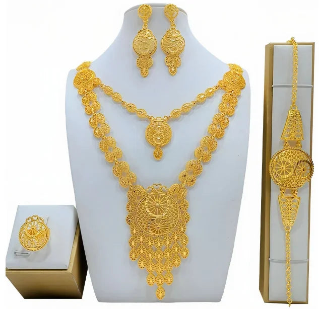 Flower Design Luxury Color Women's Jewelry Set