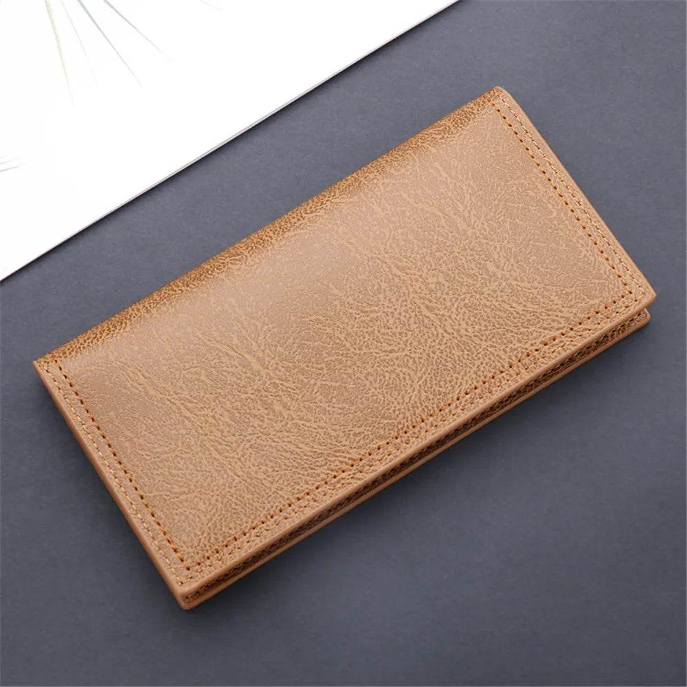 Classic  Men'S Wallet Long Oil Wax Leather