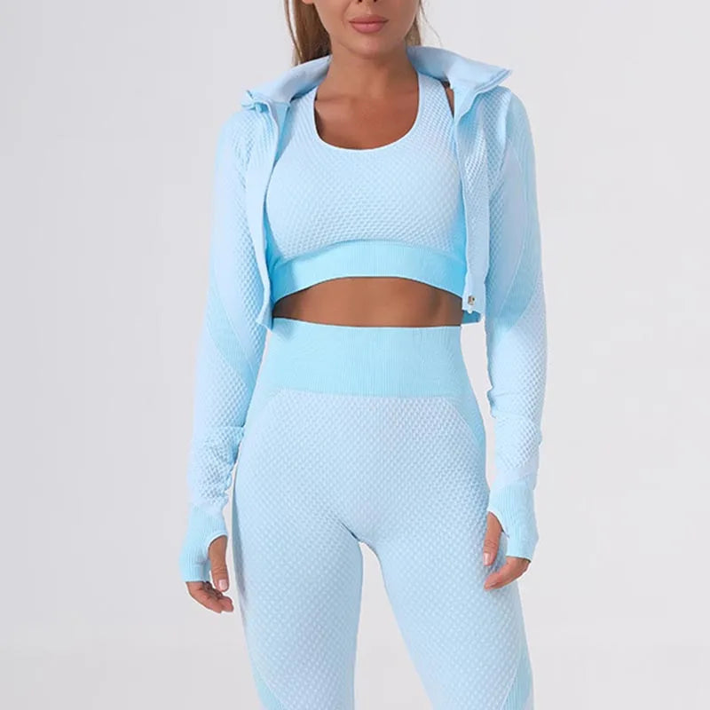 Women's Yoga Sets Seamless Sports and Fitness Suit