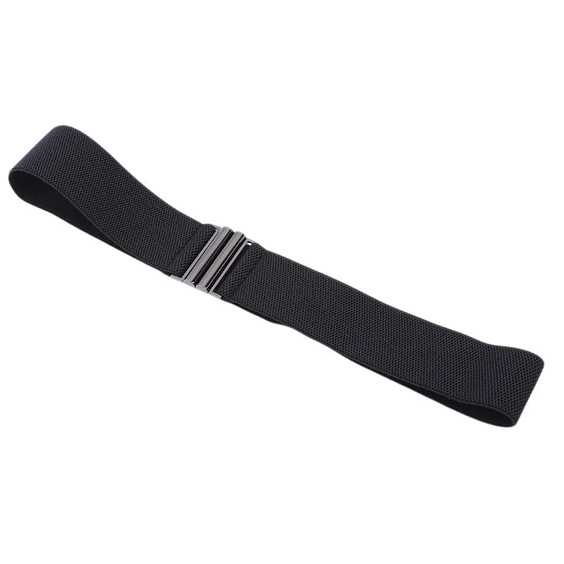 Women Elastic Band Wide Belts Simple Down Coat Waist Belt