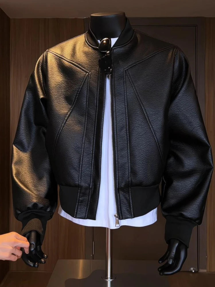 Men Coats Faux Leather Jackets