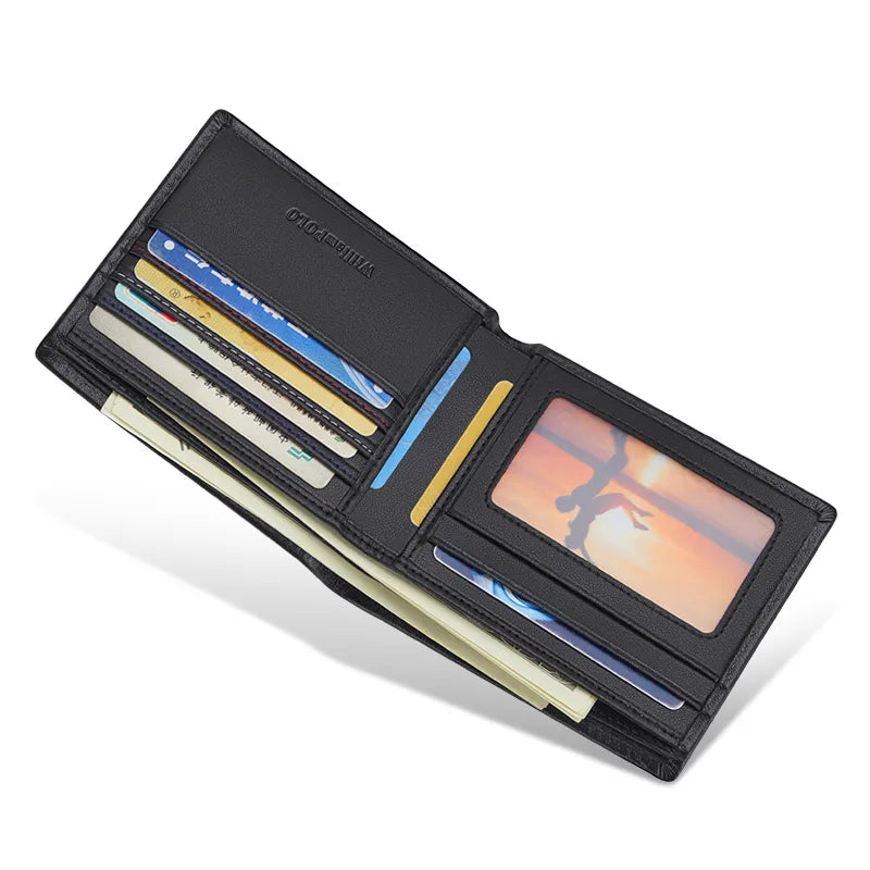 Men's Wallet Men's Short Genuine Leather
