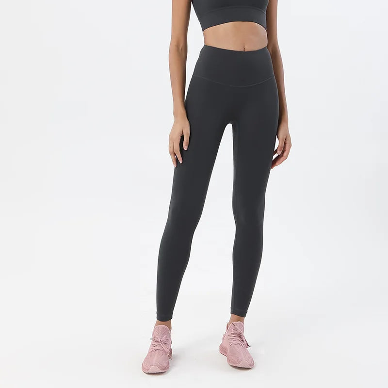 LULU-Style Double-Sided Brushed Yoga Pants