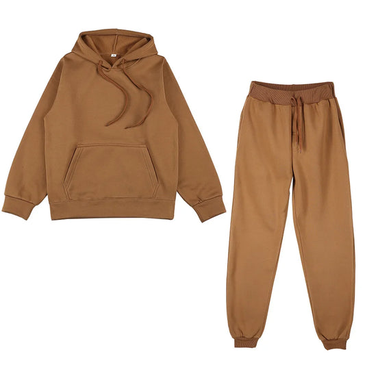 Women Warm Hoodie Sweatshirts And Long Pant