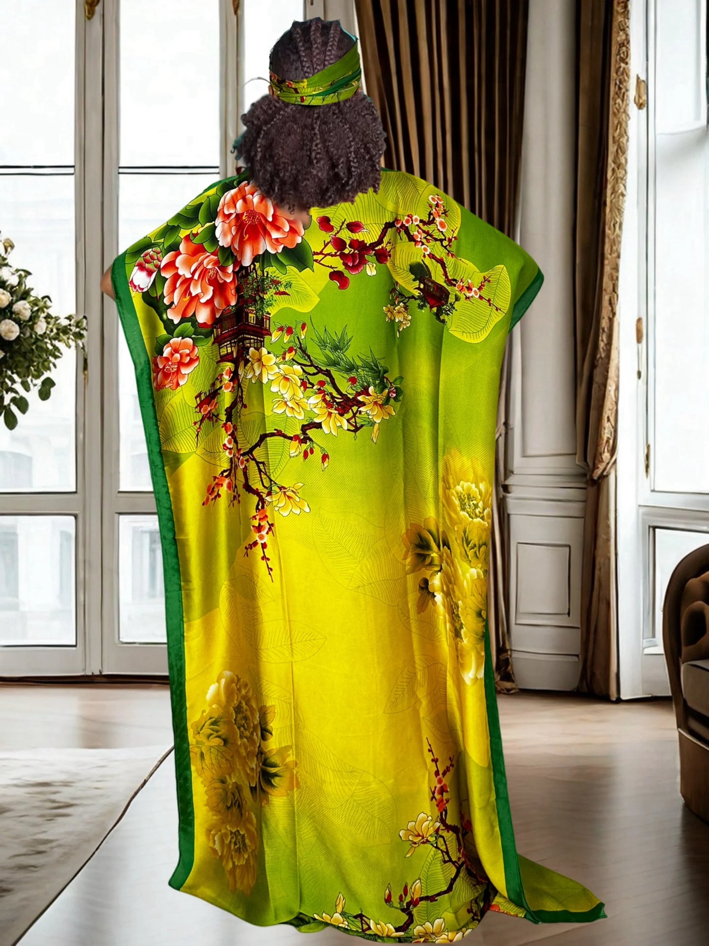 Women Vibrant Floral Print  Kaftan Casual Wear
