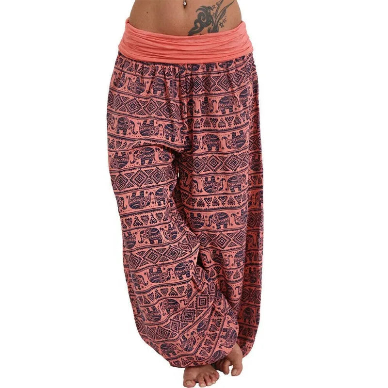 Geometric Haren Pants Casual Comfortable Loose Printed Pants