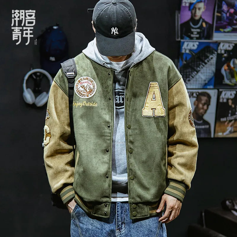Jacket Men Fashion Embroidered  Coats