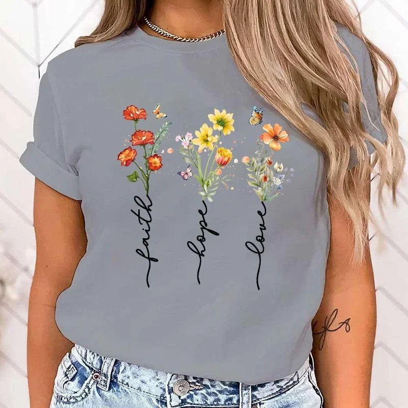 Women's Blouses T Shirt   Short Sleeve