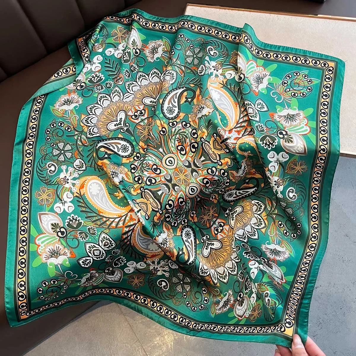 Scarves for Women Shawl Print Satin Scarf
