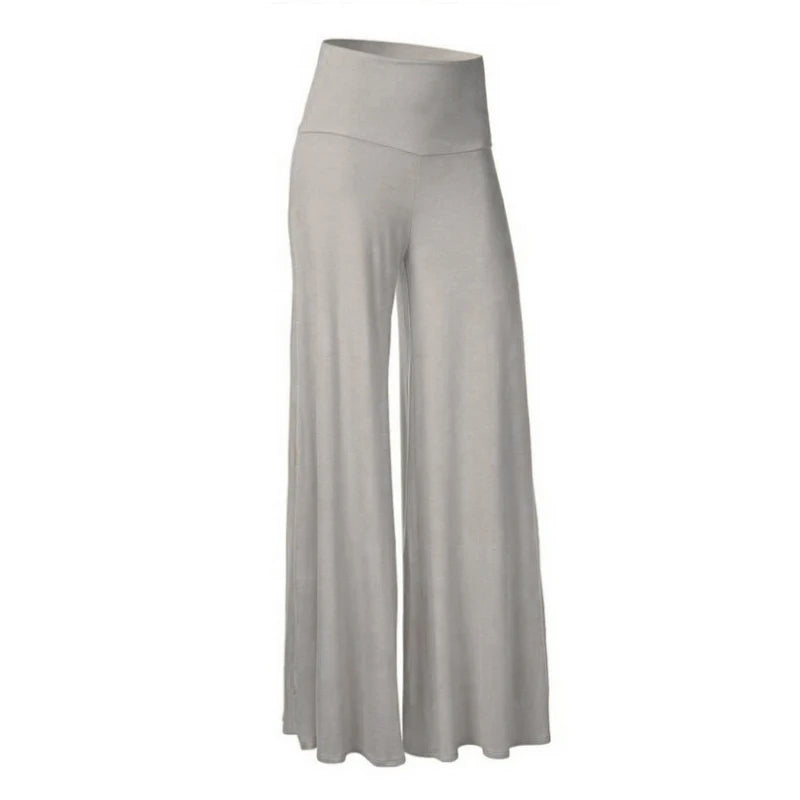 Women's Soft Wide Leg Pants Thin Stretch High Waist Palazzo Pants